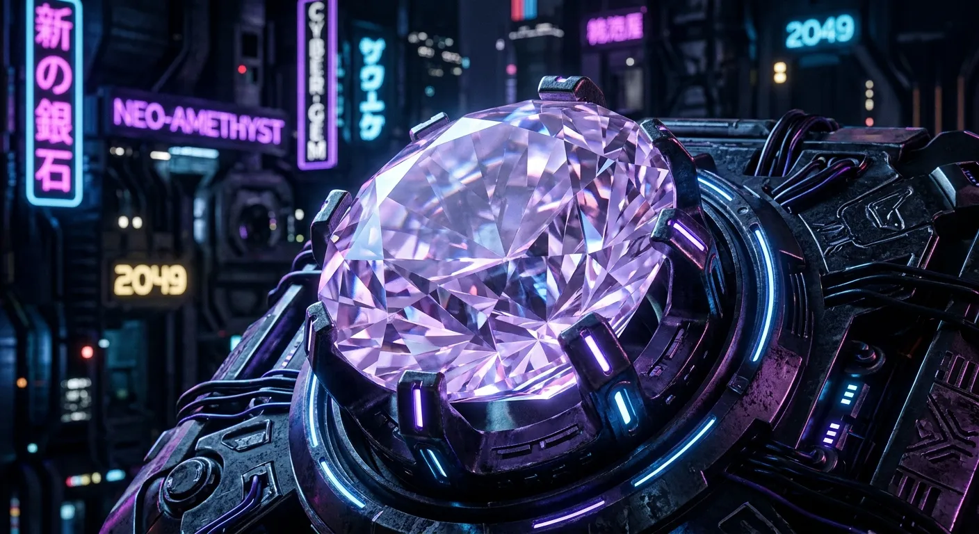 Macro shot of pale lilac Rose de France amethyst